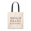 Dogs, Books, & Coffee - Vintage Tote Bag