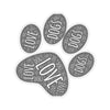 Love & Dogs Paw Print - Premium Sticker