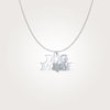 Dog Mom - Sterling Silver Necklace (3/4-1")