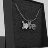 Paw Love - Sterling Silver Necklace (3/4"-1")