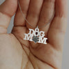Dog Mom - Silver Necklace (3/4")