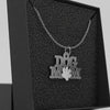 Dog Mom - Sterling Silver Necklace (3/4-1")