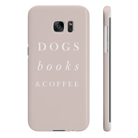 Dogs, Books, & Coffee - Slim Phone Cases