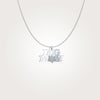 Dog Mom - Sterling Silver Necklace (3/4-1")