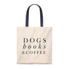 Dogs, Books, & Coffee - Vintage Tote Bag