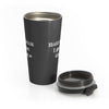 Hold My Drink I Gotta Pet This Dog (Black) - Stainless Steel Thermos