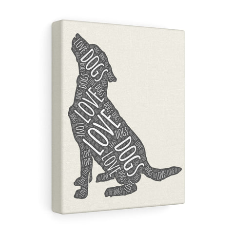 Love & Dogs Lab - Canvas Wall Print