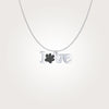 Paw Love - Sterling Silver Necklace (3/4"-1")