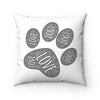 Love & Dogs Paw Print - Square Pillow