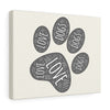 Love & Dogs Paw Print - Canvas Wall Print