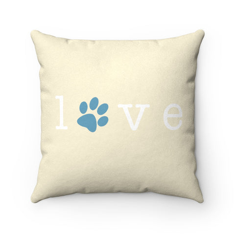 Paw Love - Faux Suede Pillow