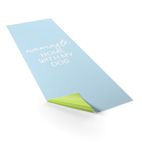 Namaste Home With My Dog (Sky Blue) - Yoga mat