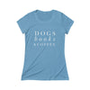 Dogs, Books, & Coffee - Women's Fitted Triblend Tee
