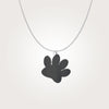 Paw Print - Sterling Silver Necklace (3/4"-1")