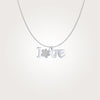 Paw Love - Sterling Silver Necklace (3/4"-1")