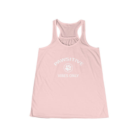 Pawsitive Vibes Only - Flowy Racerback Tank