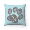 Love & Dogs Paw Print - Square Pillow