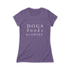 Dogs, Books, & Coffee - Women's Fitted Triblend Tee