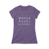 Dogs, Books, & Coffee - Women's Fitted Triblend Tee