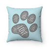 Love & Dogs Paw Print - Square Pillow