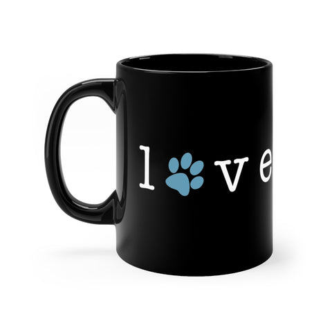 Paw Love - Black mug 11oz
