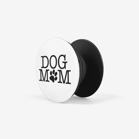 Dog Mom (White) - Pop-out Phone Grip